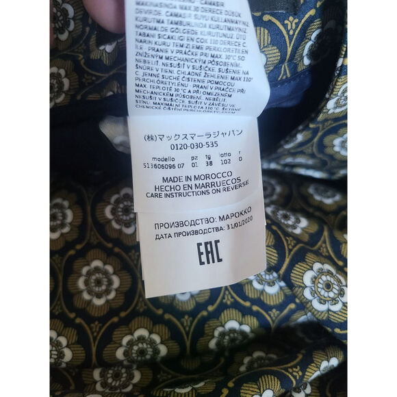 Weekend Max Mara Astrale Printed Cigarette Slim Long Trouser US Size 4 NWT - Picture 9 of 9